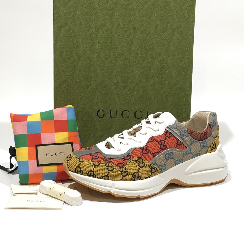 Gucci Rhyton GG Sneakers -Multicolor GG Canvas -Mens US 11.5 -NIB